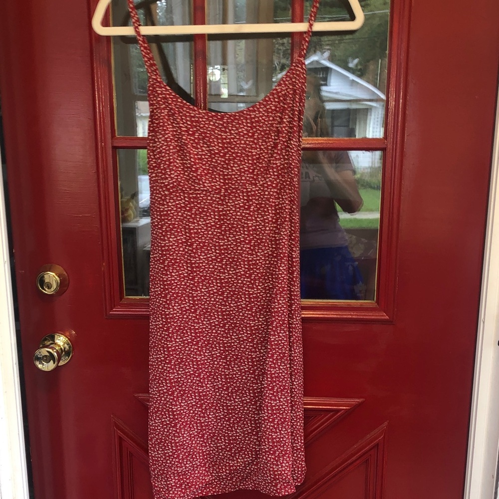 Brandy Melville Red Patterned Mini Dress